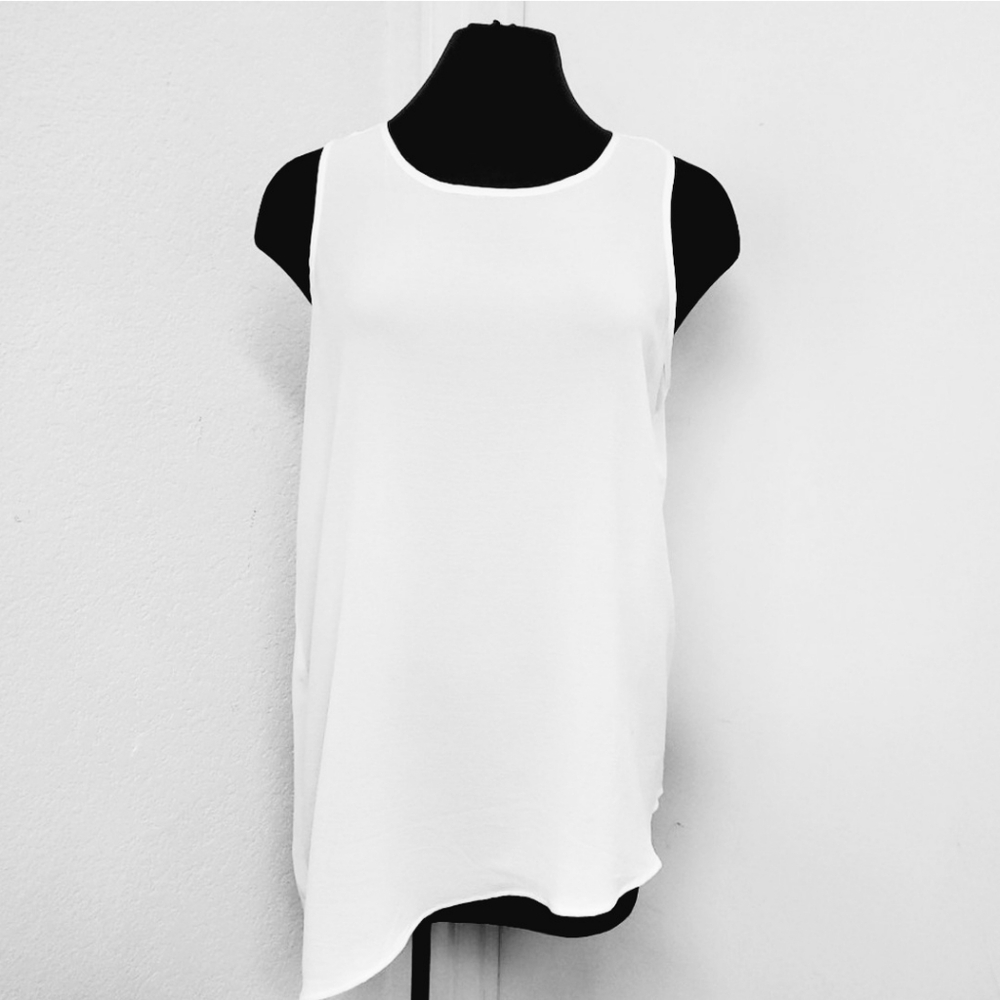 Gibson Scoop Neck Sleeveless Tunic Asymmetrical High Low Hem Size XL  (WT382)